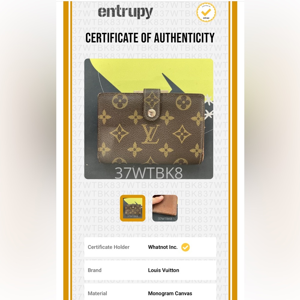 Authentic Louis Vuitton Brown and Gold Monogram Wallet - Picture 16 of 16